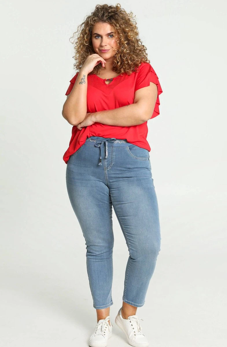 Paprika Effen 7/8-jegging 'Lolly' Met Riem Lolly 7 Paprika Effen 7/8-jegging 'Lolly' Met Riem Lolly - Afbeelding 5