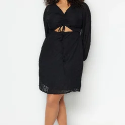 Trendyol Vrouwen Ballon Mouw V-hals Schaatser Grote Maten Jurk 14 Trendyol Vrouwen Ballon Mouw V-hals Schaatser Grote Maten Jurk -Pantalonix Verkoopwinkel 797x1200 2