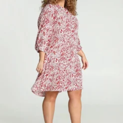 Paprika Korte Jurk In Viscose Met Bloemenmotief En Raglanmouwen -Pantalonix Verkoopwinkel 799x1200 107