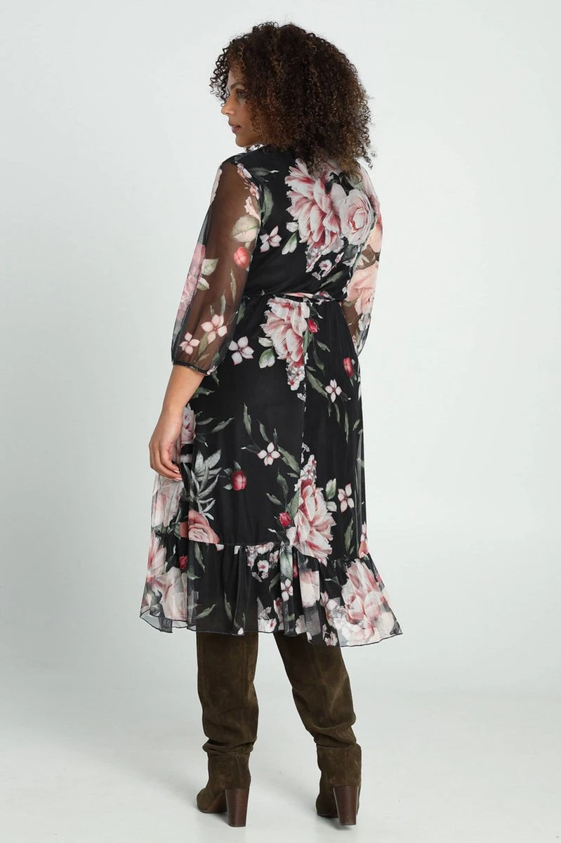 Paprika Lange Wikkeljurk Met Bloemenmotief 4 Paprika Lange Wikkeljurk Met Bloemenmotief - Afbeelding 2