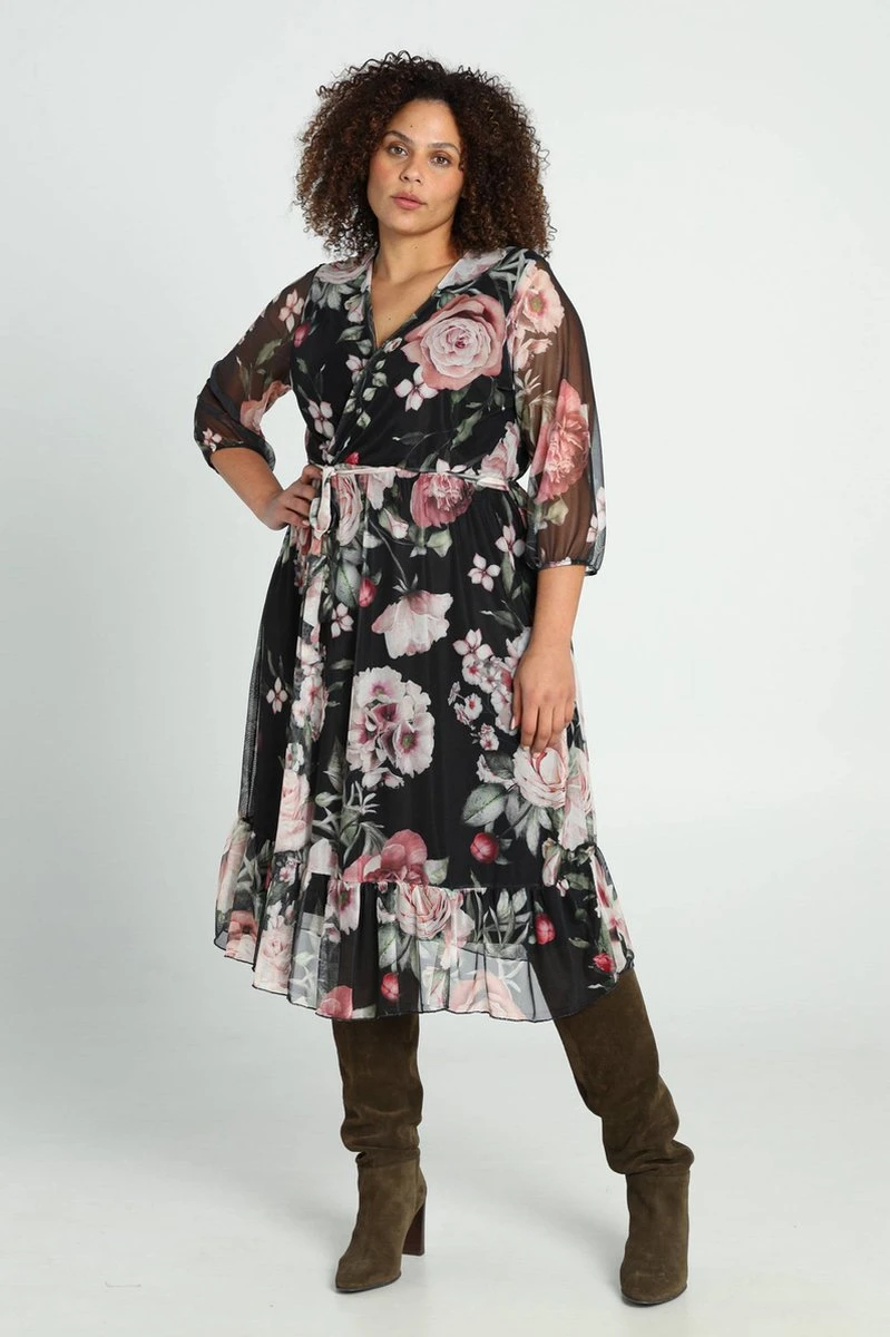 Paprika Lange Wikkeljurk Met Bloemenmotief 8 Paprika Lange Wikkeljurk Met Bloemenmotief - Afbeelding 6