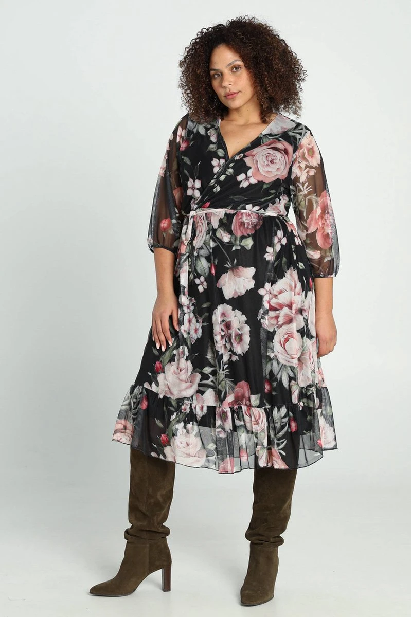 Paprika Lange Wikkeljurk Met Bloemenmotief 11 Paprika Lange Wikkeljurk Met Bloemenmotief - Afbeelding 9