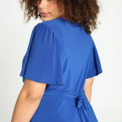 Paprika Korte, Effen Bow Jurk Met Smokwerk Op De Taille -Pantalonix Verkoopwinkel 799x1200 164