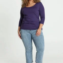 Paprika Effen T-shirt In Viscose -Pantalonix Verkoopwinkel 799x1200 17