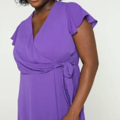 Paprika Lange, Effen Wikkeljurk In Crêpe -Pantalonix Verkoopwinkel 799x1200 174