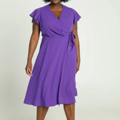 Paprika Lange, Effen Wikkeljurk In Crêpe -Pantalonix Verkoopwinkel 799x1200 175