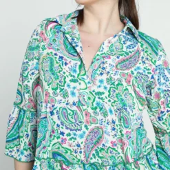 Paprika Robe Courte M3/4 Col Chemise Volant 15 Paprika Robe Courte M3/4 Col Chemise Volant -Pantalonix Verkoopwinkel 799x1200 200