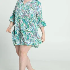 Paprika Robe Courte M3/4 Col Chemise Volant 19 Paprika Robe Courte M3/4 Col Chemise Volant -Pantalonix Verkoopwinkel 799x1200 202