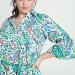 Paprika Robe Courte M3/4 Col Chemise Volant 21 Paprika Robe Courte M3/4 Col Chemise Volant -Pantalonix Verkoopwinkel 799x1200 204