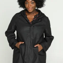 Paprika Effen, Waterproof Parka Met Kap En Rits