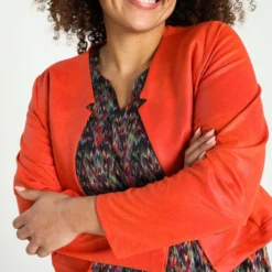 Paprika Kort, Effen Jasje Met Leereffect