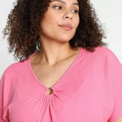 Paprika Effen, Gekreukt T-shirt Met Ring -Pantalonix Verkoopwinkel 799x1200 311