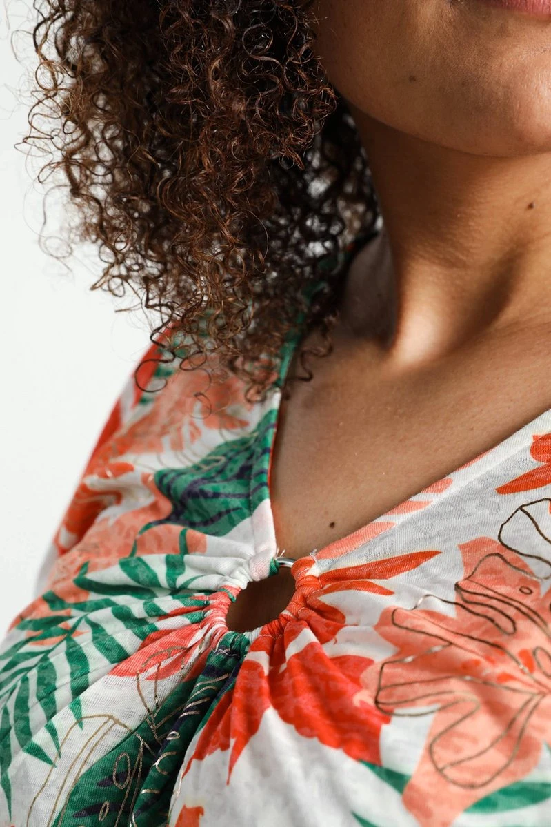 Paprika T-shirt Met Bladmotief 7 Paprika T-shirt Met Bladmotief - Afbeelding 5