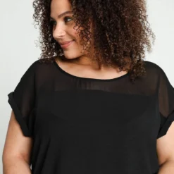 Promiss Effen T-shirt In Twee Stoffen -Pantalonix Verkoopwinkel 799x1200 346