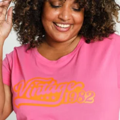 Paprika Effen T-shirt Met Opschrift 'Vintage' -Pantalonix Verkoopwinkel 799x1200 356