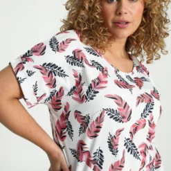 Paprika Gekreukt T-shirt Met Print En Strass -Pantalonix Verkoopwinkel 799x1200 361
