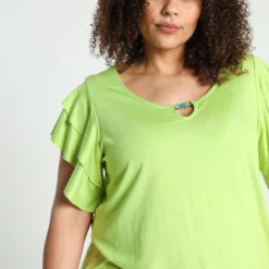 Paprika Effen T-shirt In Viscose Met Juweel Aan De Hals 16 Paprika Effen T-shirt In Viscose Met Juweel Aan De Hals -Pantalonix Verkoopwinkel 799x1200 375