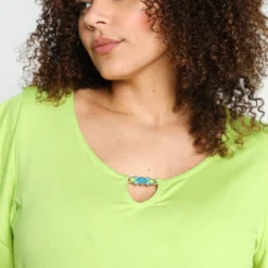 Paprika Effen T-shirt In Viscose Met Juweel Aan De Hals 17 Paprika Effen T-shirt In Viscose Met Juweel Aan De Hals -Pantalonix Verkoopwinkel 799x1200 376