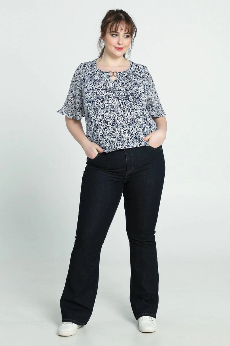 Paprika Bedrukt T-shirt In Voile Met Elleboogmouwen 8 Paprika Bedrukt T-shirt In Voile Met Elleboogmouwen - Afbeelding 6