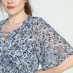 Paprika Bedrukt T-shirt In Voile Met Elleboogmouwen 23 Paprika Bedrukt T-shirt In Voile Met Elleboogmouwen -Pantalonix Verkoopwinkel 799x1200 405