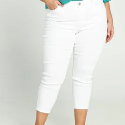 Paprika Effen, Slim 7/8-broek 'Elise' Met 5 Zakken