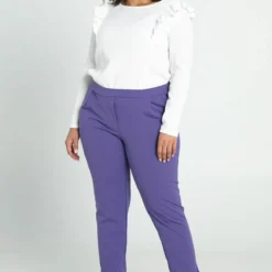 Paprika Effen, Slim 7/8-broek Met Hoge, Elastische Taille -Pantalonix Verkoopwinkel 799x1200 449