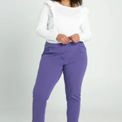 Paprika Effen, Slim 7/8-broek Met Hoge, Elastische Taille -Pantalonix Verkoopwinkel 799x1200 451