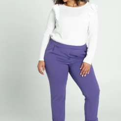 Paprika Effen, Slim 7/8-broek Met Hoge, Elastische Taille -Pantalonix Verkoopwinkel 799x1200 452