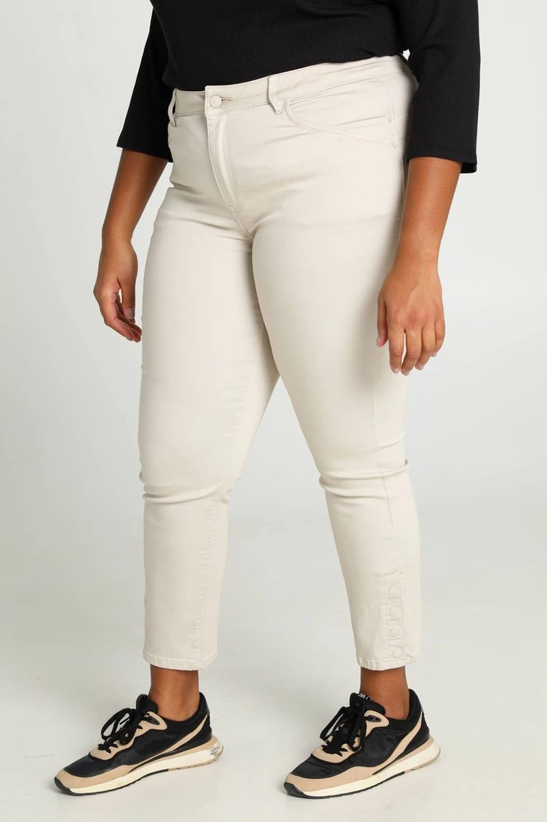 Paprika Slim 7/8-jeans 'Louise' Met 5 Zakken En Drukknoopdetail Louise 3 Paprika Slim 7/8-jeans 'Louise' Met 5 Zakken En Drukknoopdetail Louise