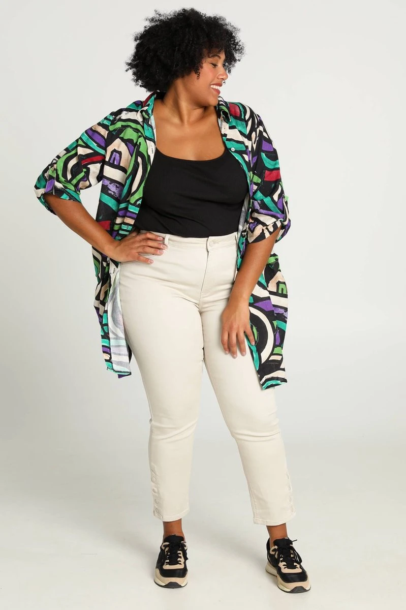 Paprika Slim 7/8-jeans 'Louise' Met 5 Zakken En Drukknoopdetail Louise 9 Paprika Slim 7/8-jeans 'Louise' Met 5 Zakken En Drukknoopdetail Louise - Afbeelding 7