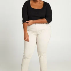 Paprika Slim 7/8-jeans 'Louise' Met 5 Zakken En Drukknoopdetail Louise 35 Paprika Slim 7/8-jeans 'Louise' Met 5 Zakken En Drukknoopdetail Louise -Pantalonix Verkoopwinkel 799x1200 480