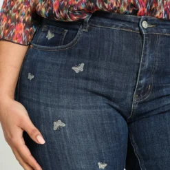 Paprika Slim 7/8-jeans 'Louise' Met Donkere, Geborduurde Vlinders Louise -Pantalonix Verkoopwinkel 799x1200 515