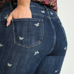 Paprika Slim 7/8-jeans 'Louise' Met Donkere, Geborduurde Vlinders Louise -Pantalonix Verkoopwinkel 799x1200 516