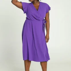 Paprika Lange, Effen Wikkeljurk In Crêpe -Pantalonix Verkoopwinkel 799x1200 58