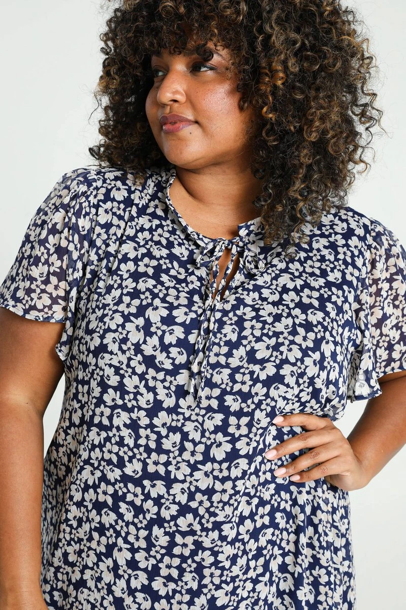 Paprika Robe Courte MC Voile Imprimé Fleur 11 Paprika Robe Courte MC Voile Imprimé Fleur - Afbeelding 9