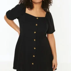 Trendyol Vrouwen Standaard Mouw Vierkante Kraag A-lijn Plus Size Jurk -Pantalonix Verkoopwinkel 800x1200 135