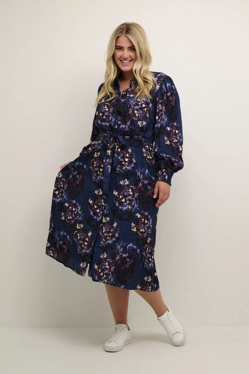 Kaffe Curve KCnanni Shirt Dress Dames Jurk - Maat 50 6 Kaffe Curve KCnanni Shirt Dress Dames Jurk - Maat 50 - Afbeelding 4