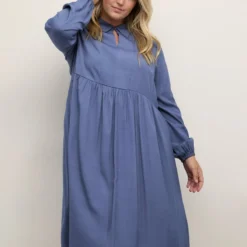 Kaffe Curve KCSimma Midi Dress Dames Jurk - Maat 46 -Pantalonix Verkoopwinkel 800x1200 155