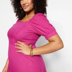 Trendyol Vrouwen Standaard Mouw Vierkante Kraag A-lijn Grote Maten Jurk -Pantalonix Verkoopwinkel 800x1200 176