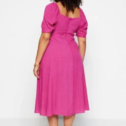 Trendyol Vrouwen Standaard Mouw Vierkante Kraag A-lijn Grote Maten Jurk -Pantalonix Verkoopwinkel 800x1200 177