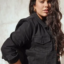 ONLY CARMAKOMA CARWESPA LS JACKET BLACK DNM Dames Jas - Maat 50 -Pantalonix Verkoopwinkel 800x1200 205