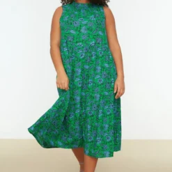 Trendyol Vrouwen Standaard Mouw Staande Kraag A-lijn Plus Size Jurk 13 Trendyol Vrouwen Standaard Mouw Staande Kraag A-lijn Plus Size Jurk -Pantalonix Verkoopwinkel 800x1200 21