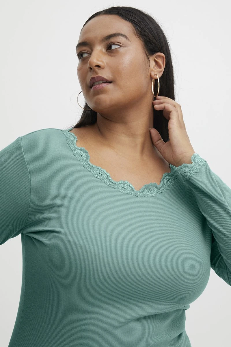 Fransa Plus Size Selection FPZAMOND TEE 1 Dames T-shirt - Maat 54/56 6 Fransa Plus Size Selection FPZAMOND TEE 1 Dames T-shirt - Maat 54/56 - Afbeelding 4