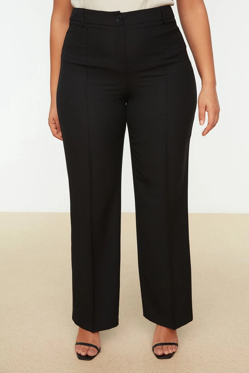 Trendyol Vrouwen Normale Taille Breed Been Grote Maten Broek 8 Trendyol Vrouwen Normale Taille Breed Been Grote Maten Broek - Afbeelding 6