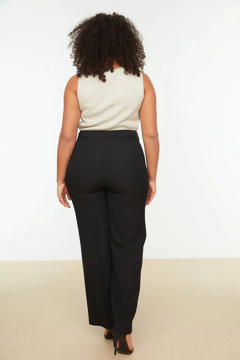 Trendyol Vrouwen Normale Taille Breed Been Grote Maten Broek 9 Trendyol Vrouwen Normale Taille Breed Been Grote Maten Broek - Afbeelding 7