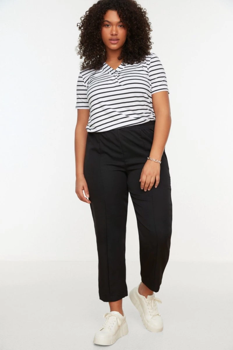 Trendyol Vrouwen Normale Taille Boot Cut Grote Maten Broek 6 Trendyol Vrouwen Normale Taille Boot Cut Grote Maten Broek - Afbeelding 4