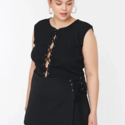 Trendyol Vrouwen Mini Hoge Taille Rechtdoor Grote Maten Shorts & Bermuda -Pantalonix Verkoopwinkel 800x1200 275