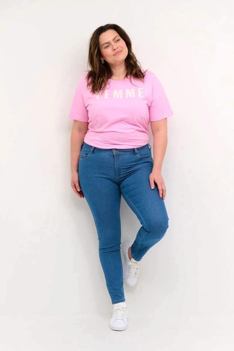 Kaffe Curve KCvicka Jeans Dames Jeans - Maat 48 8 Kaffe Curve KCvicka Jeans Dames Jeans - Maat 48 - Afbeelding 6