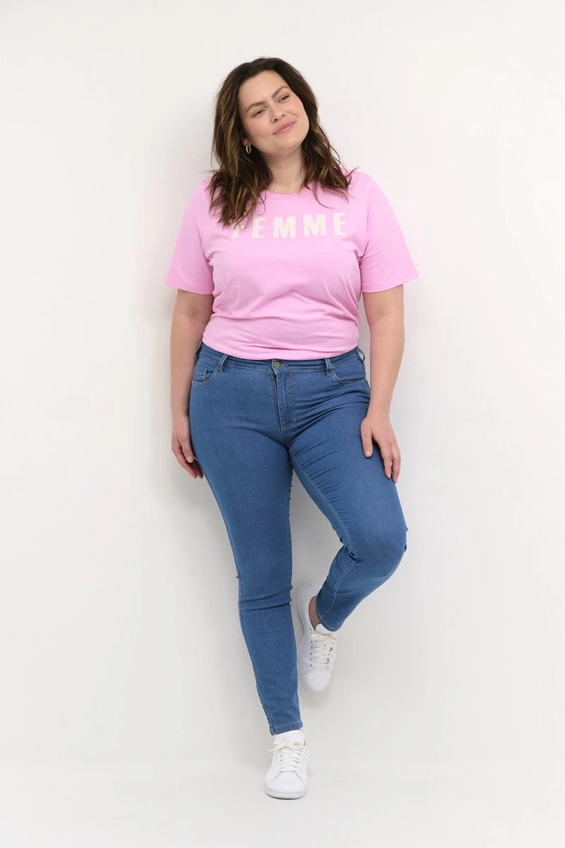 Kaffe Curve KCvicka Jeans Dames Jeans - Maat 52 6 Kaffe Curve KCvicka Jeans Dames Jeans - Maat 52 - Afbeelding 4