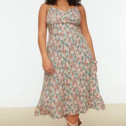 Trendyol Vrouwen Standaard Mouw V-hals Basis Grote Maten Jurk 18 Trendyol Vrouwen Standaard Mouw V-hals Basis Grote Maten Jurk -Pantalonix Verkoopwinkel 800x1200 38